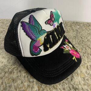 5 for $25🔥"MAMA" Hummingbird Floral Black Snapback Hat